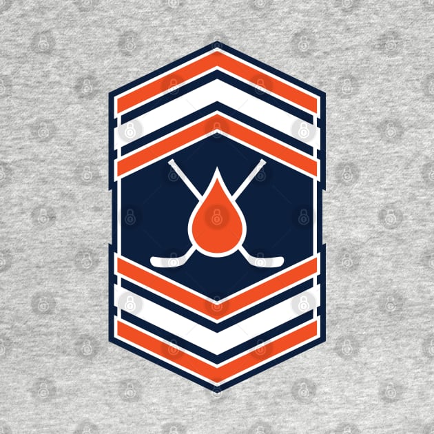 Oil Drop & Hockey Sticks Insignia (Blue & Orange) [Rx-Tp] by Roufxis